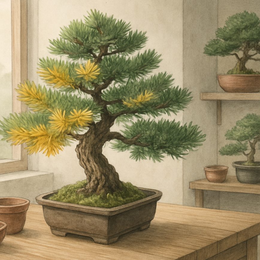 Пожелтение хвои у хвойных бонсай